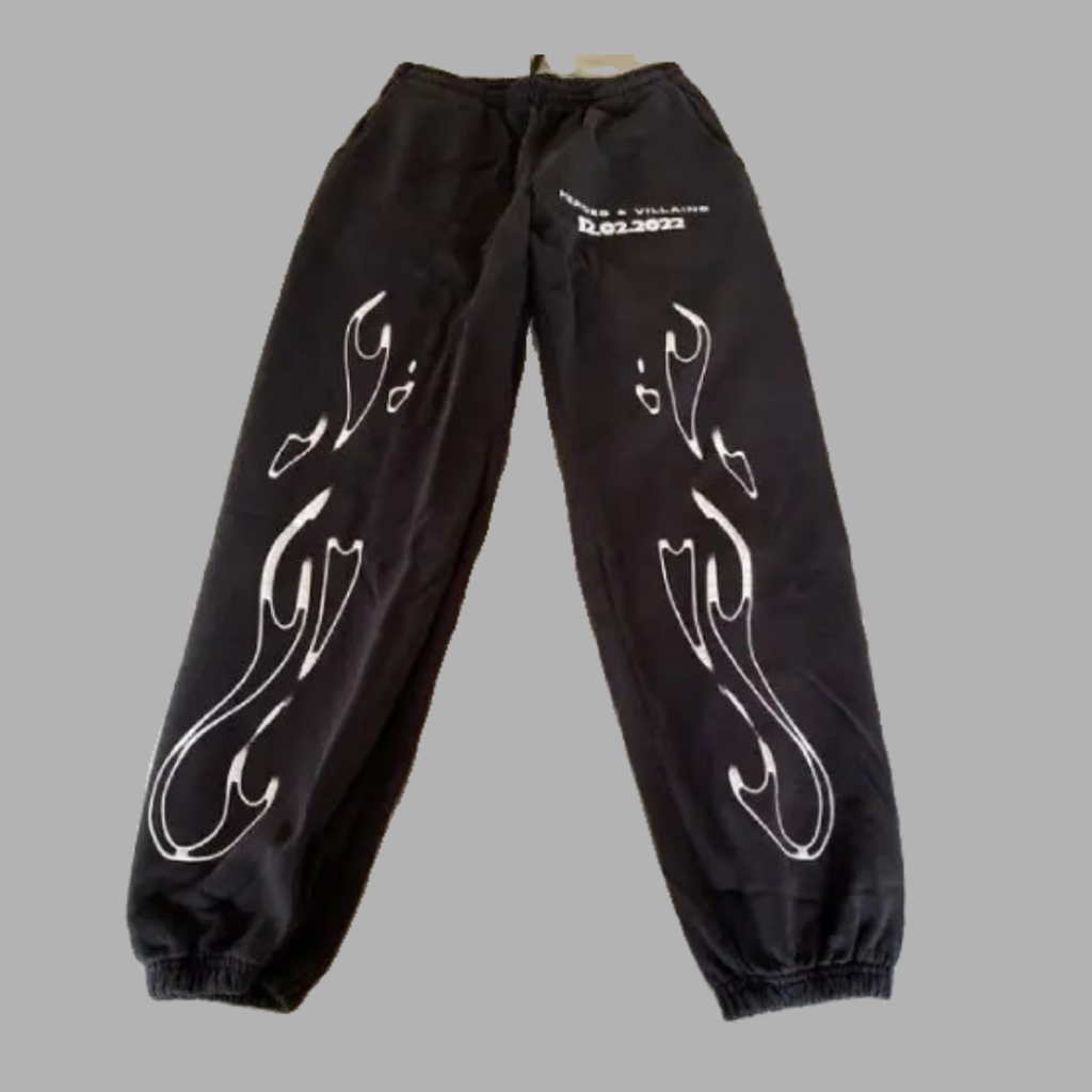 Black Hellstar Flames Heroes and Villains Trouser