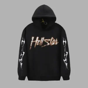 Black Hellstar Studios Flame Hoodie