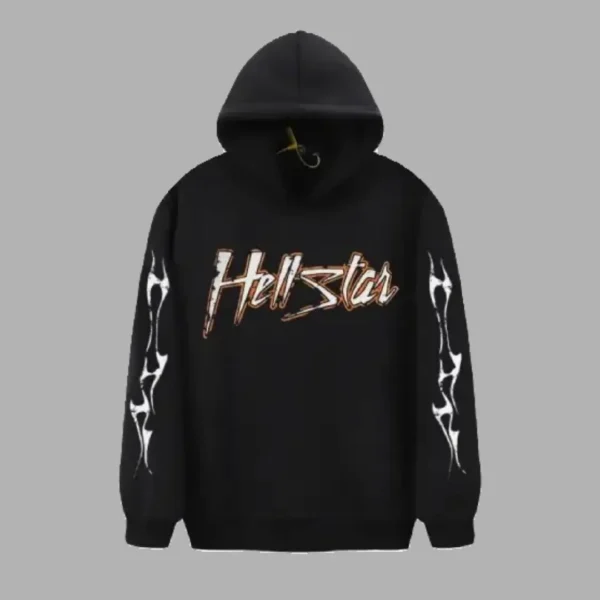 Black Hellstar Studios Flame Hoodie