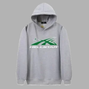 Grey Hellstar Studios Sports Logo Hoodie