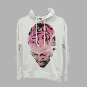 White Hellstar Rodman Bad Boy Hoodie