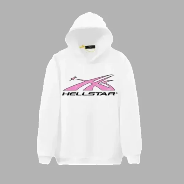 White Hellstar Sports Logo Hoodie