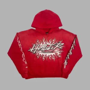 New Red Hellstar Hooded Sweatshirt