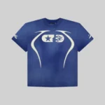 Blue Hellstar Warm Up T Shirt