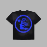 Black/Blue Hellstar Sports Core Logo Gel T-Shirt