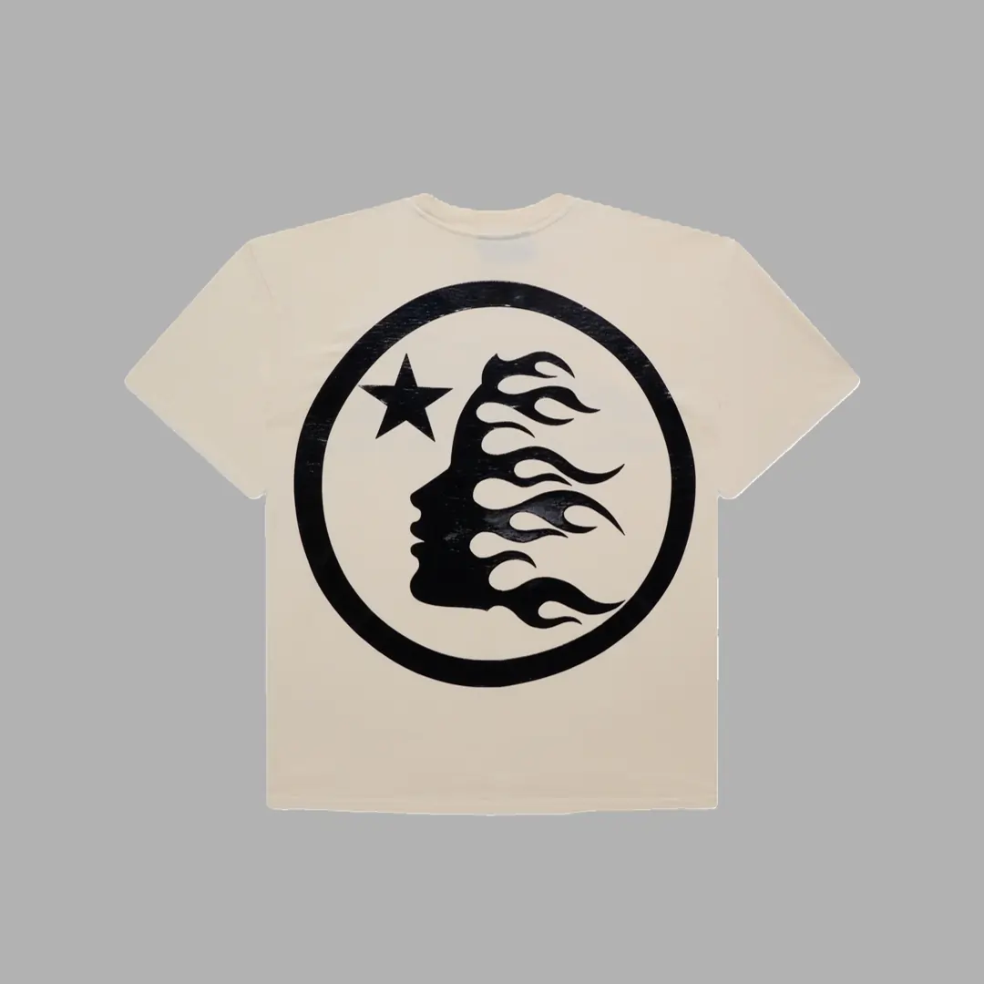 White and Black Hellstar Sports Core Gel Logo T-Shirt