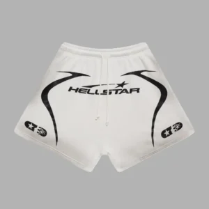 White Hellstar Warm Up Shorts
