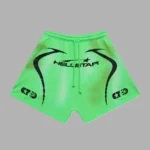 Green Hellstar Warm Up Shorts