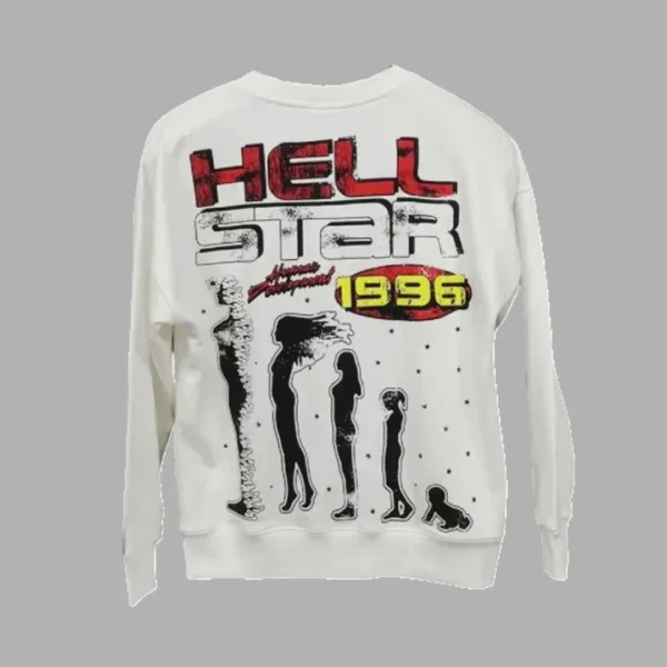 White Hellstar Brain Logo Long sleeve