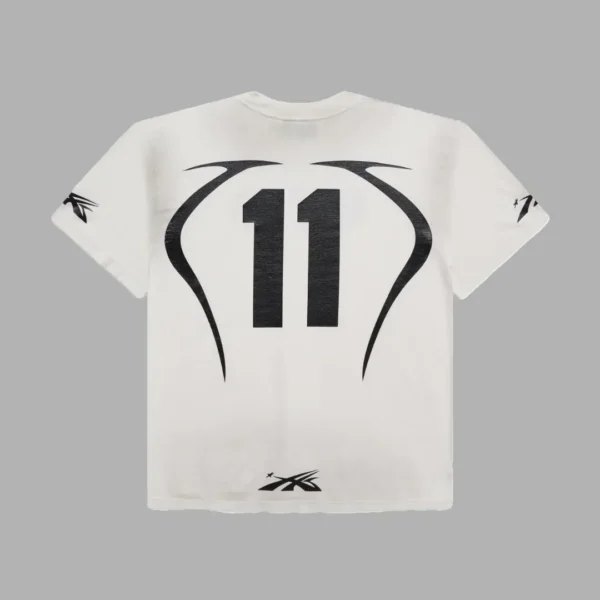White and Black Hellstar Warm Up T-Shirt