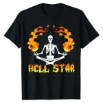 Black Hellstar Skeletons Yoga T Shirt